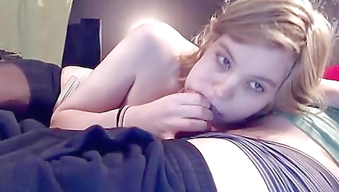 Hot Swedish Blonde Sucking Cock